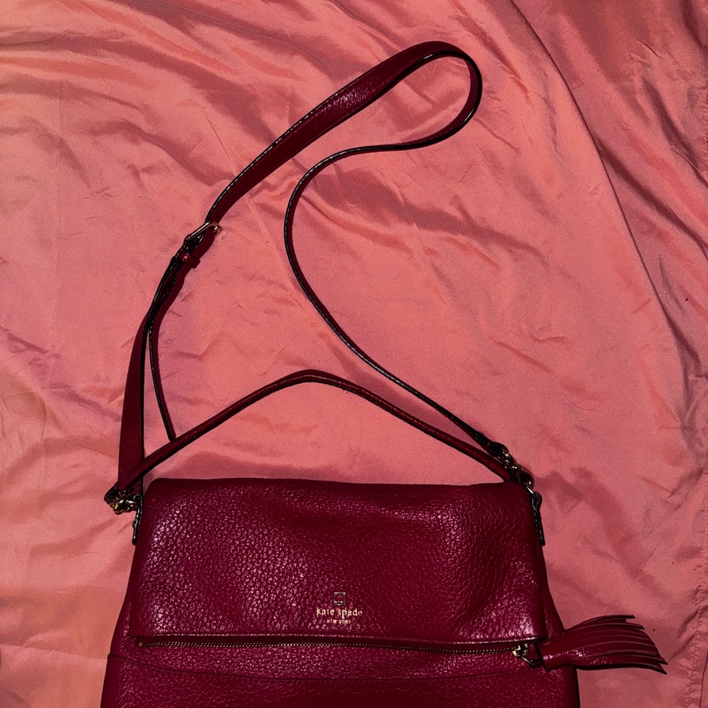 Kate Spade Red Leather Crossbody Bag